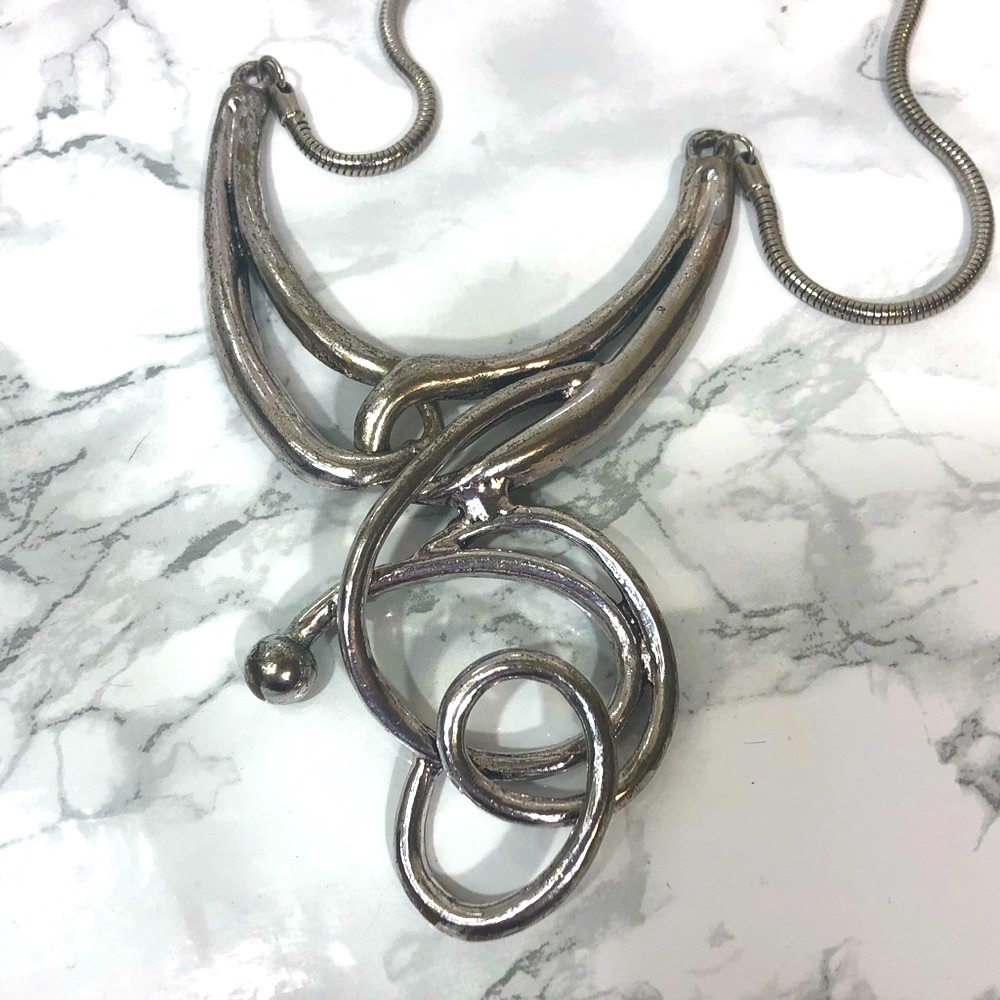 One of a kind Abstract Art Statement Necklace